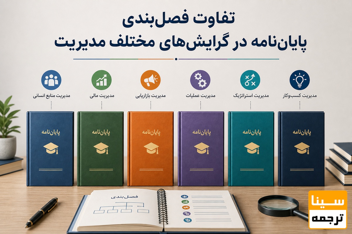 تفاوت فصل‌بندی پایان‌نامه در گرایش‌های مختلف مدیریت