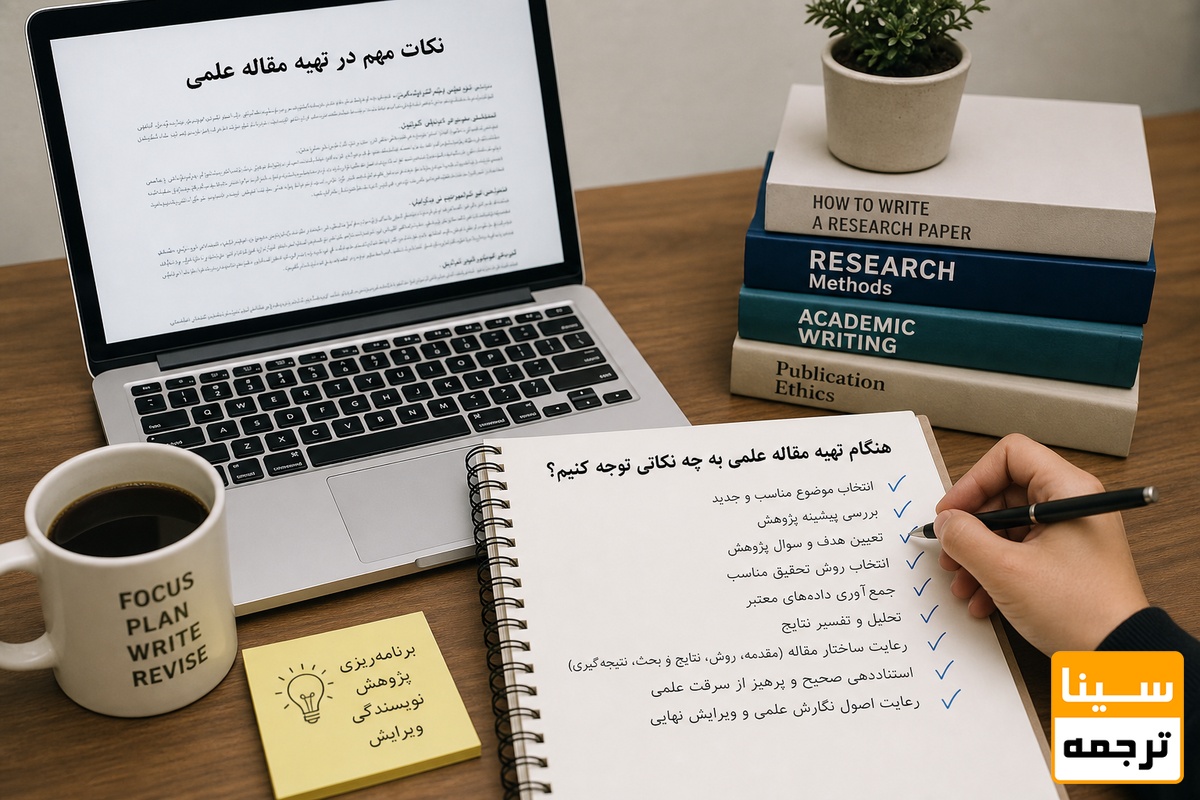 هنگام تهیه مقاله علمی به چه نکاتی توجه کنیم؟