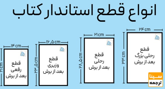 سایز یا قطع کتاب