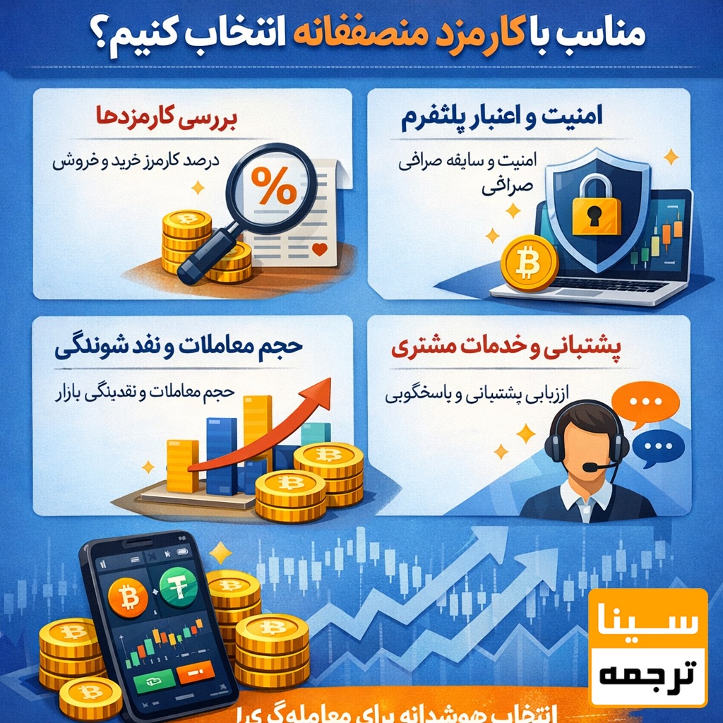 چگونه صرافی مناسب با کارمزد منصفانه انتخاب کنیم؟