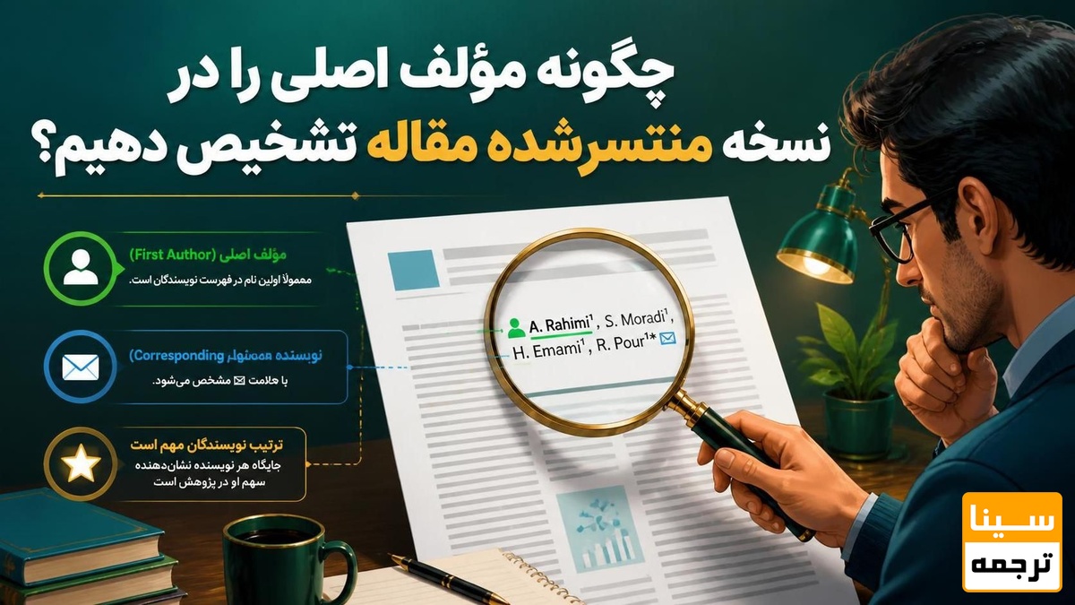 چگونه مؤلف اصلی را در نسخه منتشرشده مقاله تشخیص دهیم؟