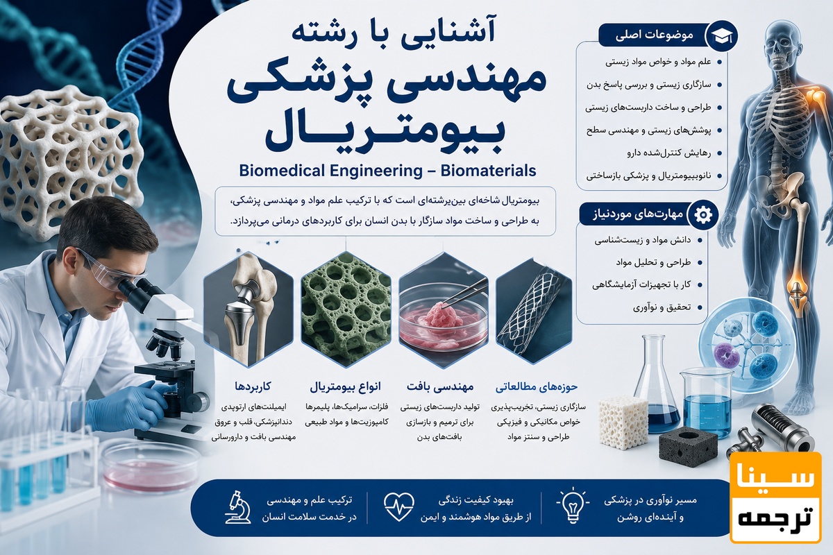 آشنایی بار شته مهندسی پزشکی بیومتریال