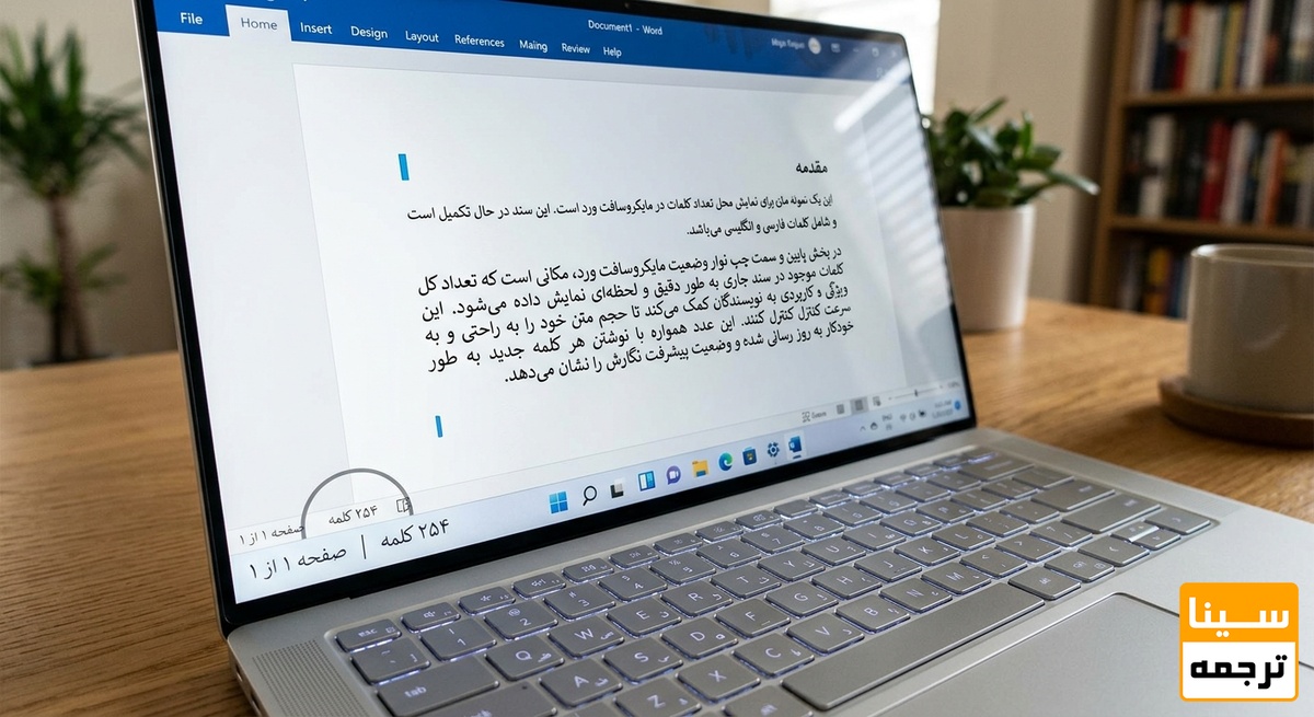 تعداد کلمات فایل ورد