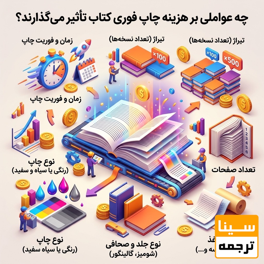 چه عواملی بر هزینه چاپ فوری کتاب تأثیر میگذارند؟