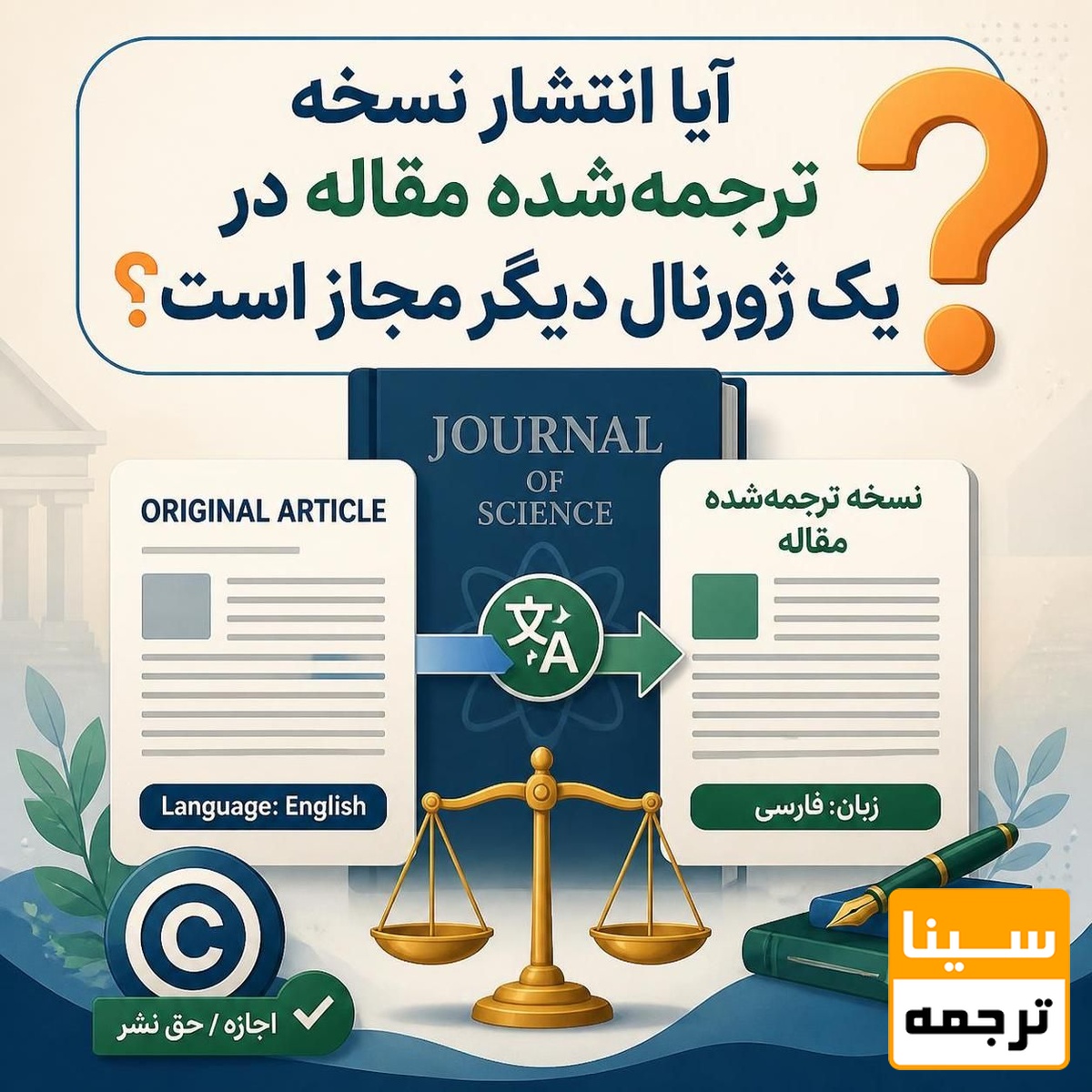 آیا انتشار نسخه ترجمهشده مقاله در یک ژورنال دیگر مجاز است؟