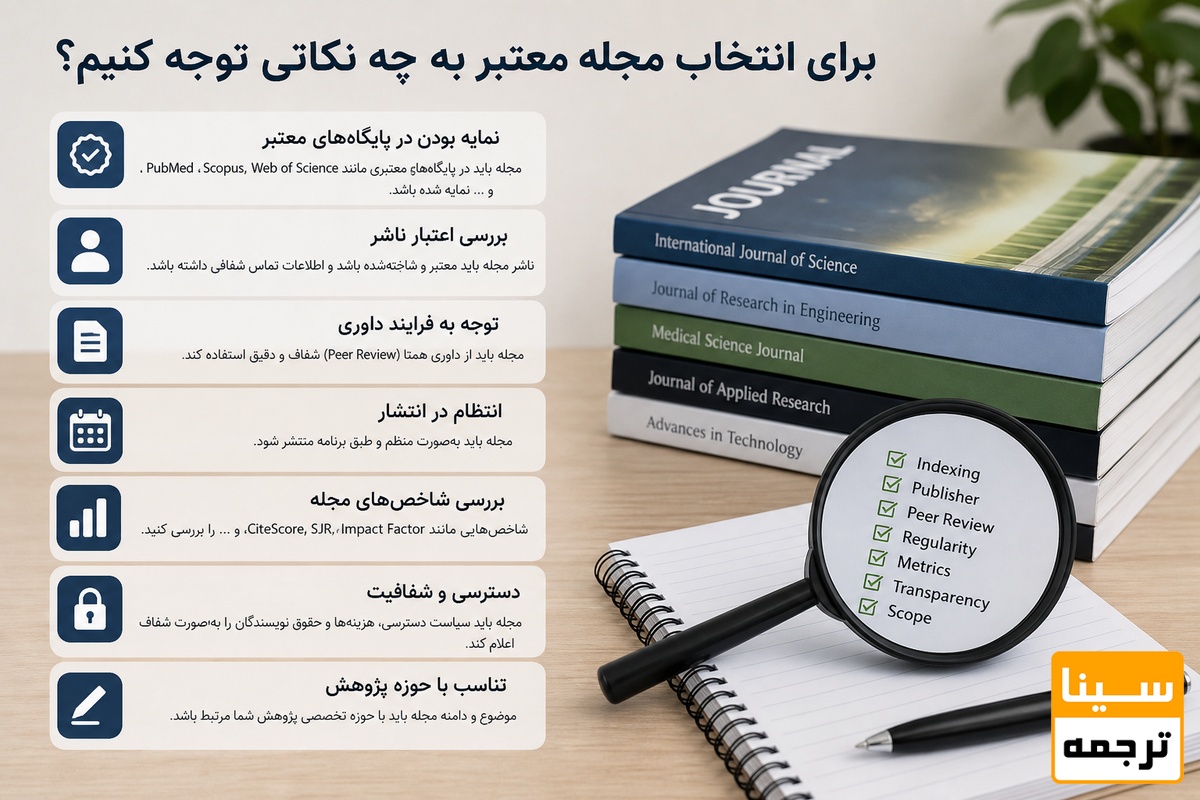 برای انتخاب مجله معتبر به چه نکاتی توجه کنیم؟