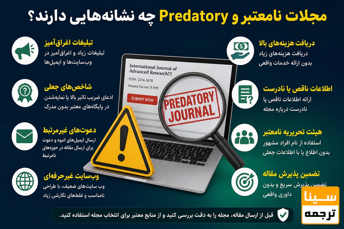 مجلات نامعتبر و Predatory چه نشانههایی دارند؟