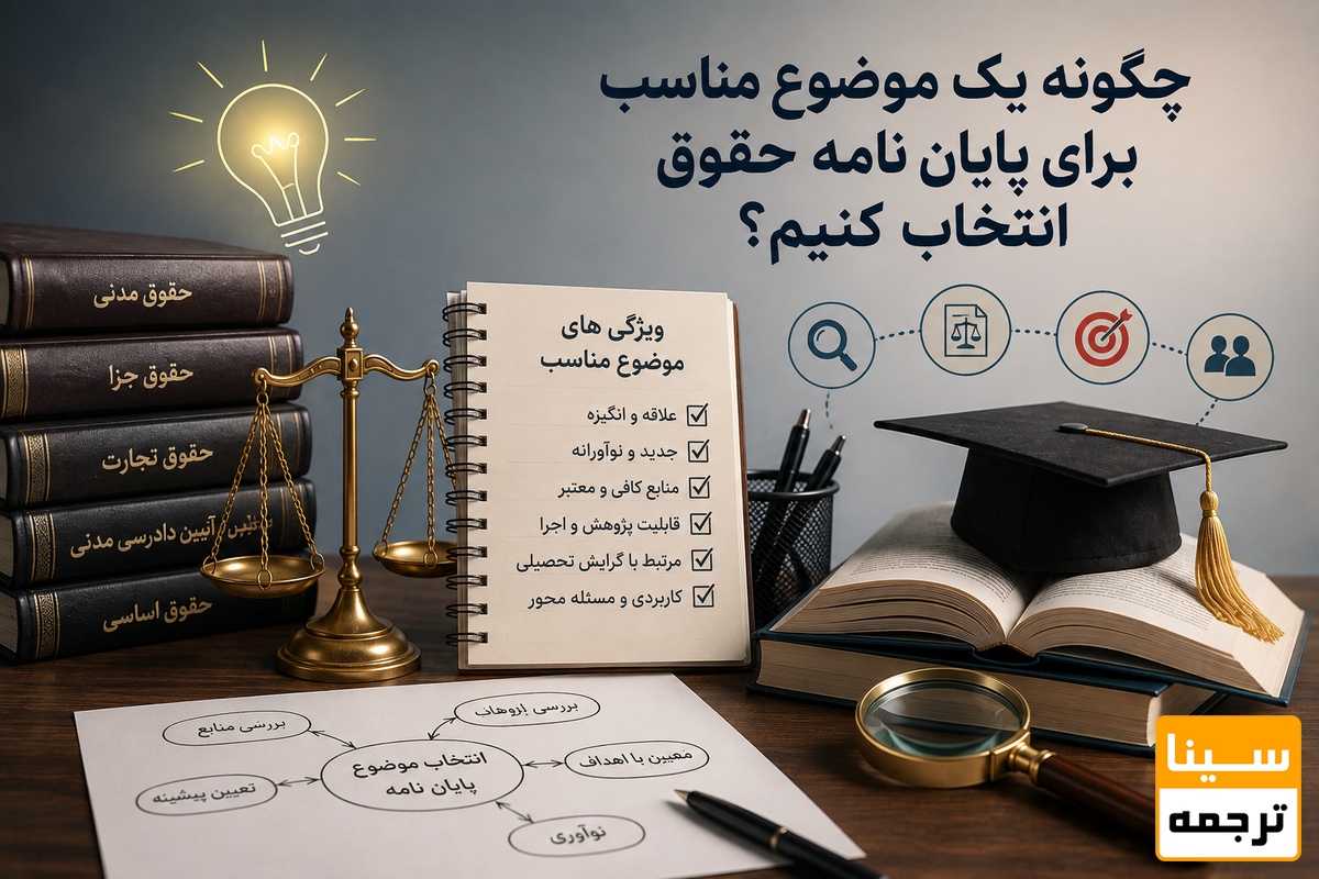 چگونه یک موضوع مناسب برای پایاننامه حقوق انتخاب کنیم؟